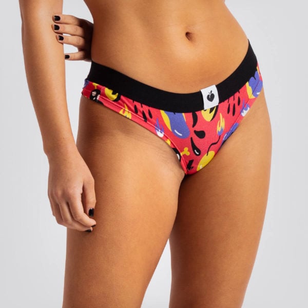 ropa interior bragas estampadas roja