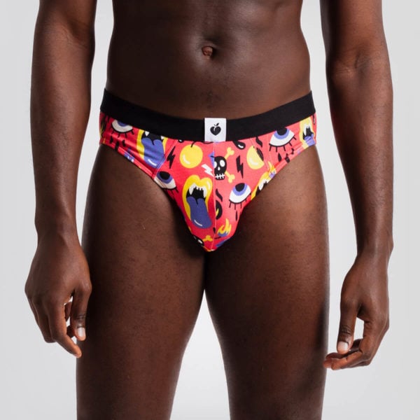 slip calzoncillos hombre algodon rojo