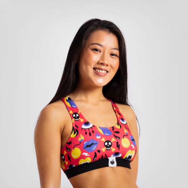 ropa interior top deportivo algodon rojo