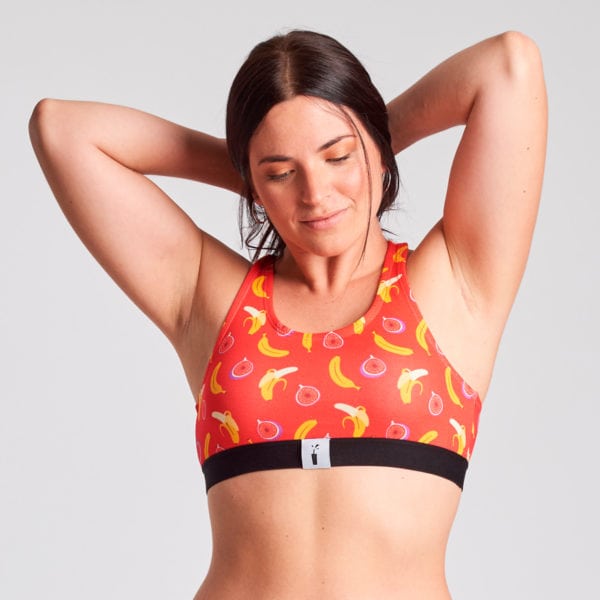 sujetador top espalda nadadora rojo