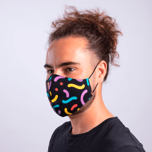 mascarilla homologada reutilizable dabooty ecowear confeti festival